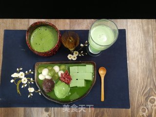 宇治金时(抹茶白玉圆子、抹茶红豆布丁)精致甜点,让你拥有一下午好心情步骤12 宇治金时(抹茶白玉圆子、抹茶红豆布丁)精致甜点,让你拥有一下午好心情步骤12