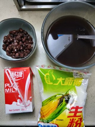 椰蓉红豆牛奶糕步骤1