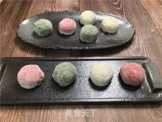 三色冰皮月饼，亲子美食，和孩子一起做吧，软糯可口甜品步骤14